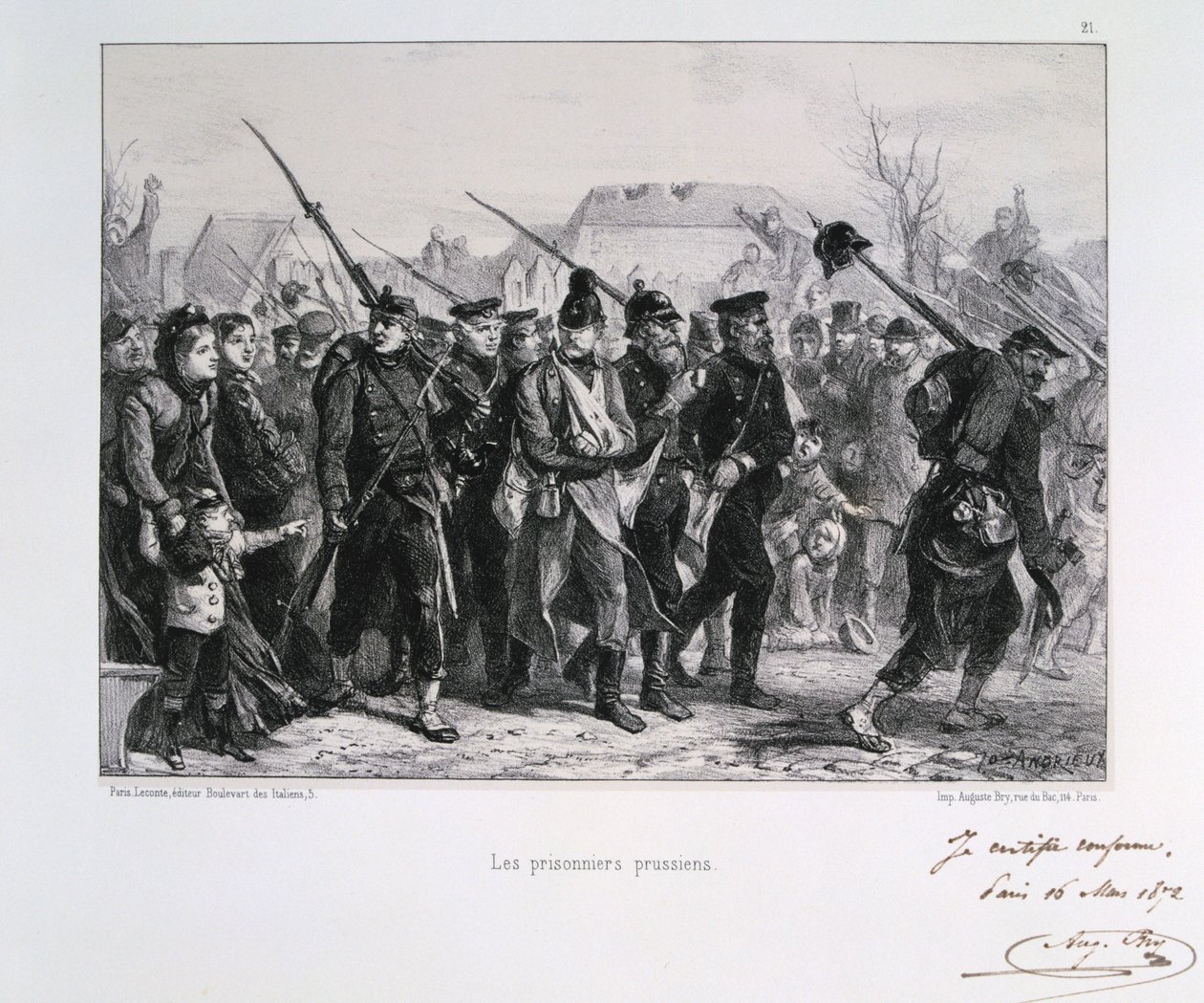 Prøyssiske fanger, fransk-prøyssisk krig, 1870 1872. av Auguste Bry