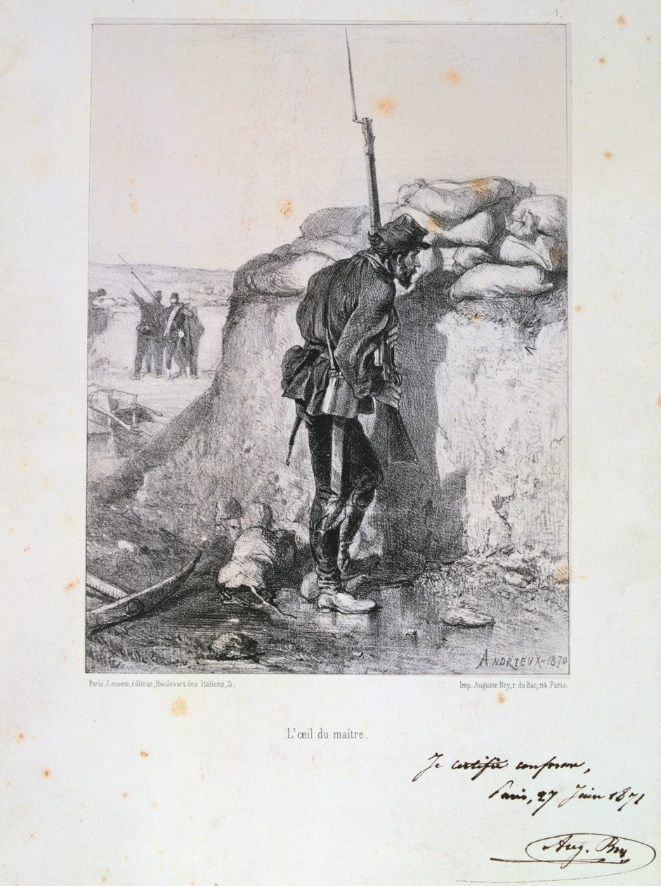 Beleiring av Paris, fransk-prøyssisk krig, 1870 1871. av Auguste Bry