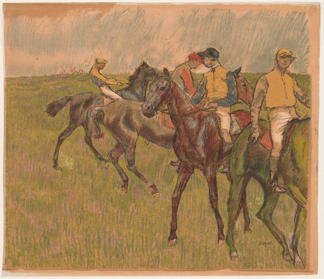 Veddeløpshester av Auguste Clot