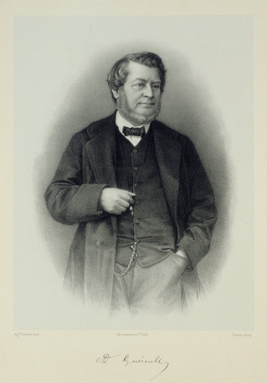 Portrett av Adolphe Guéroult 1810-1872. av Auguste Lemoine