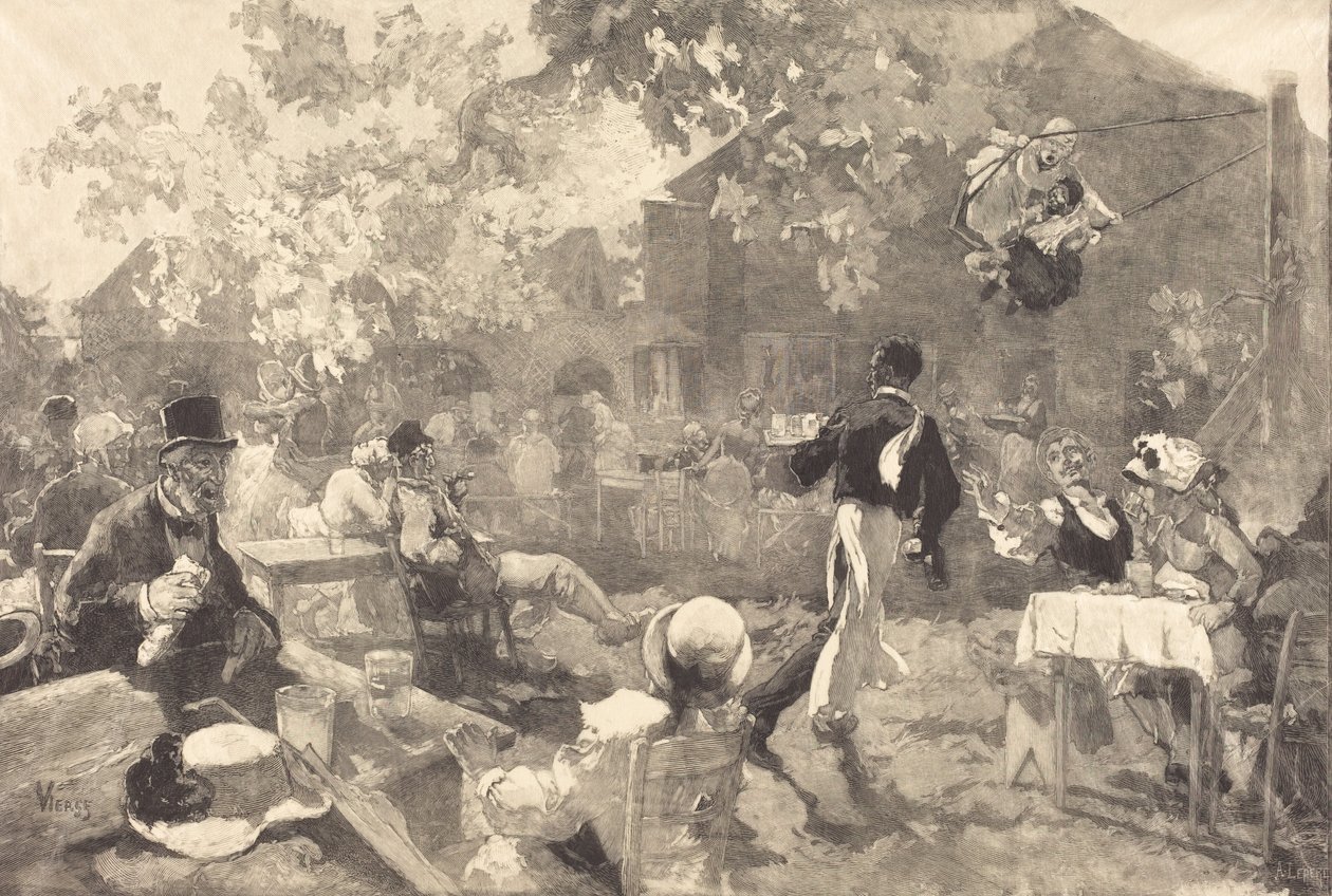 Ved lynghanen, 1888. av Auguste Lepere