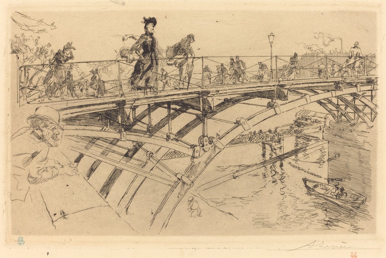 Bridge of Arts (Le pont des Arts) av Auguste Lepere