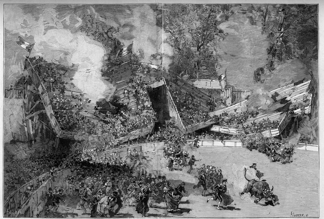 Catastrophe des arenes du Prado, Marseille av Auguste Lepere