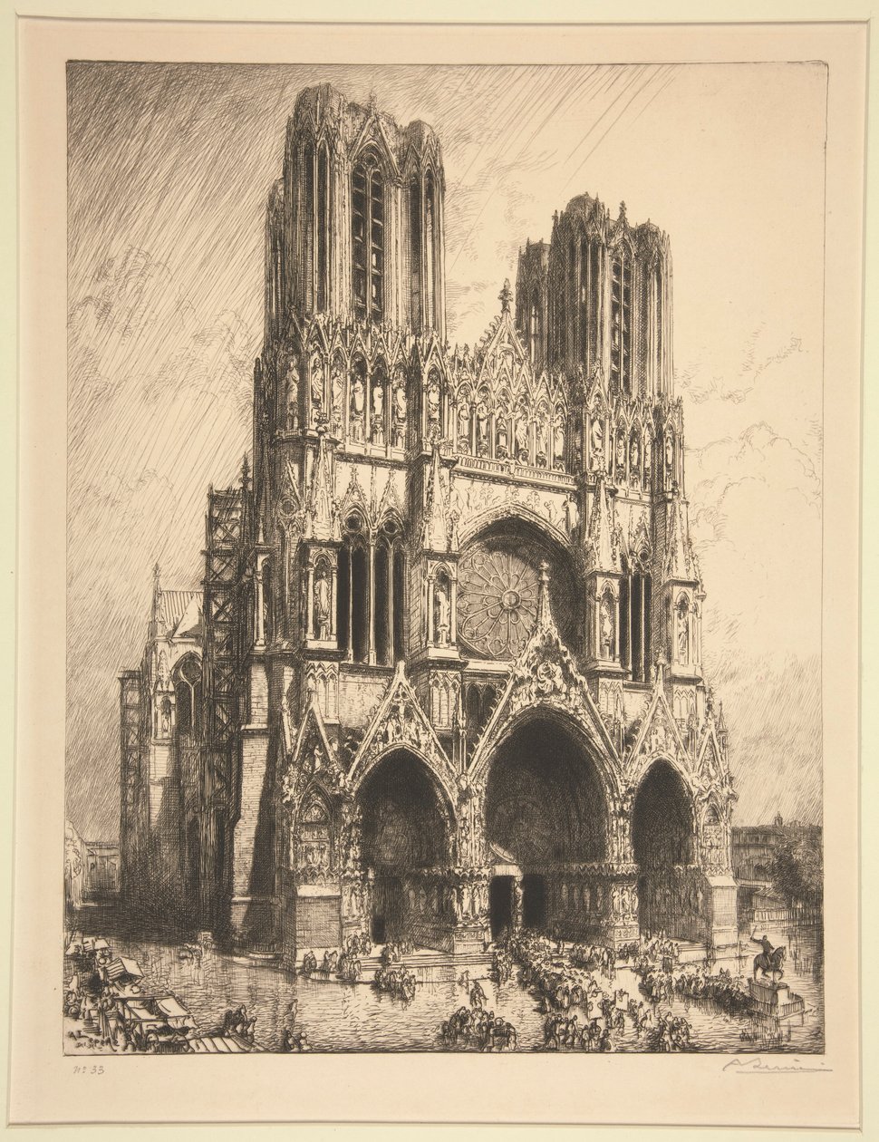 katedralen i Reims av Auguste Lepere