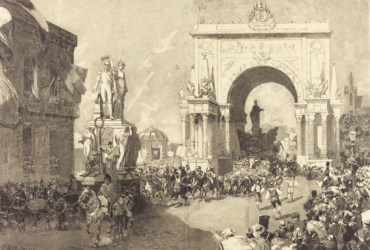 Jubileumsfeiringen av Brussel, 18831890. av Auguste Lepere