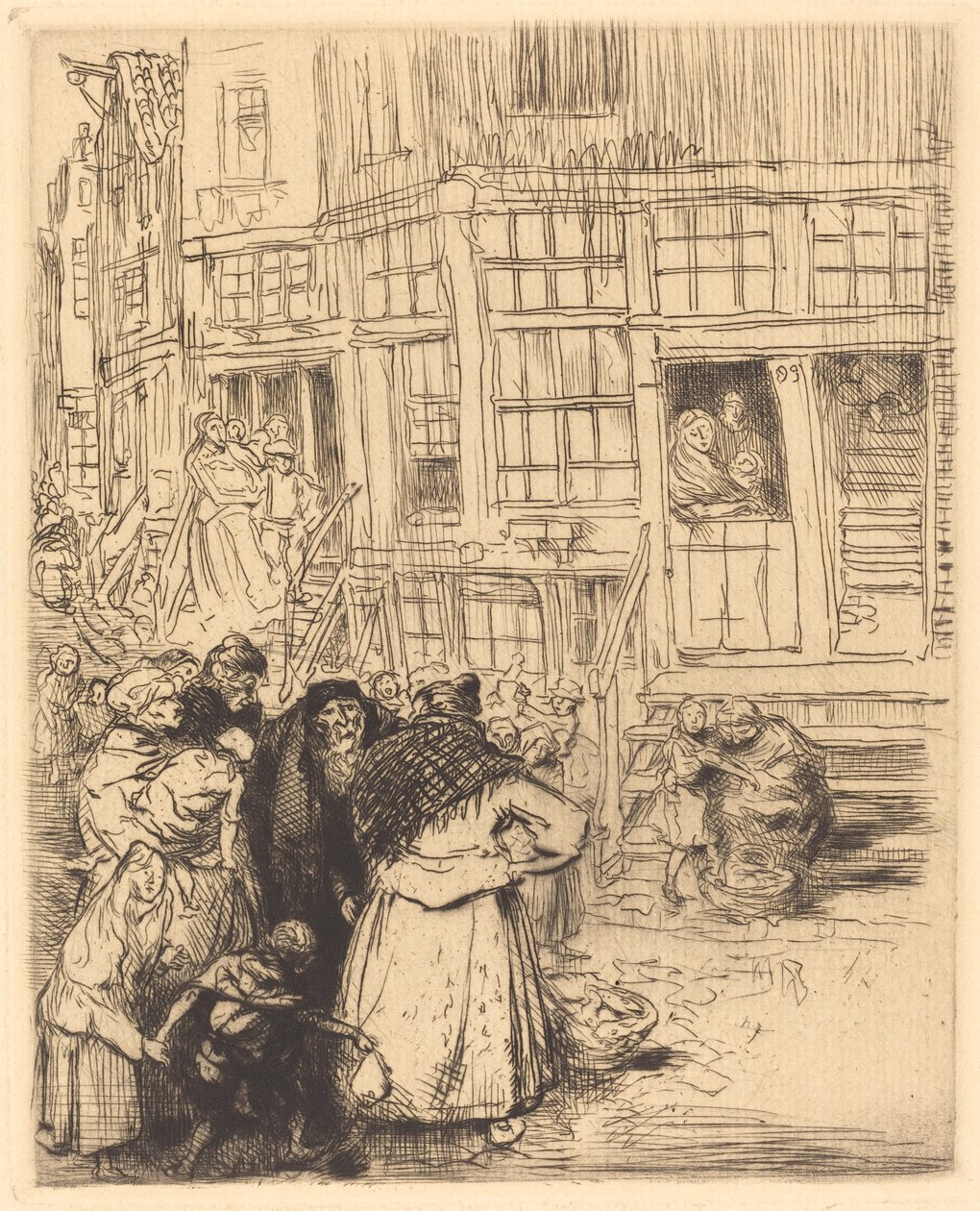 Jødiske kvartaler i Amsterdam. av Auguste Lepere