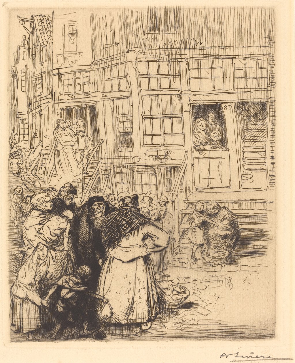 Jødiske kvartaler i Amsterdam av Auguste Lepere