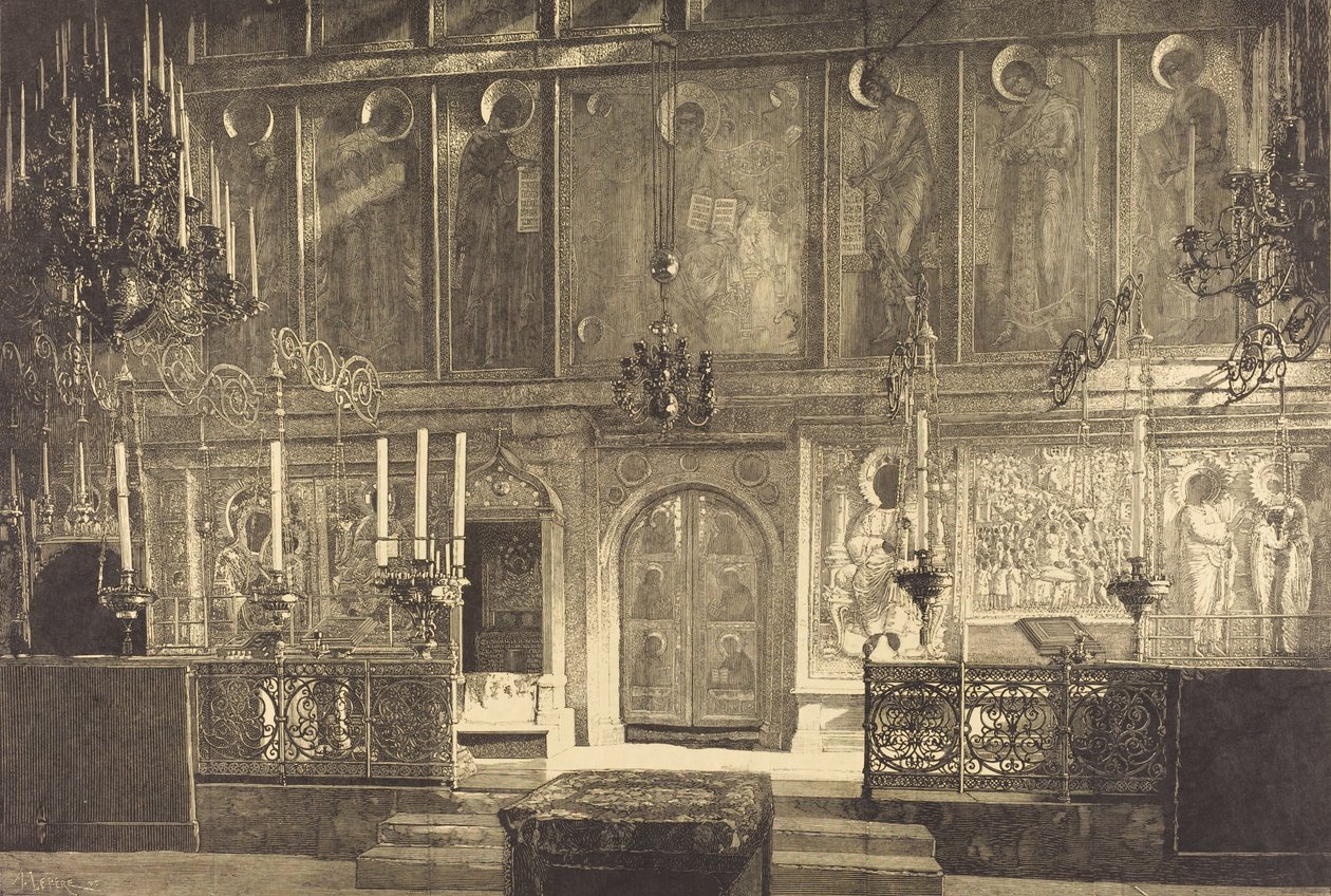 Incestasis av katedralen for antagelsen, 1883. av Auguste Lepere