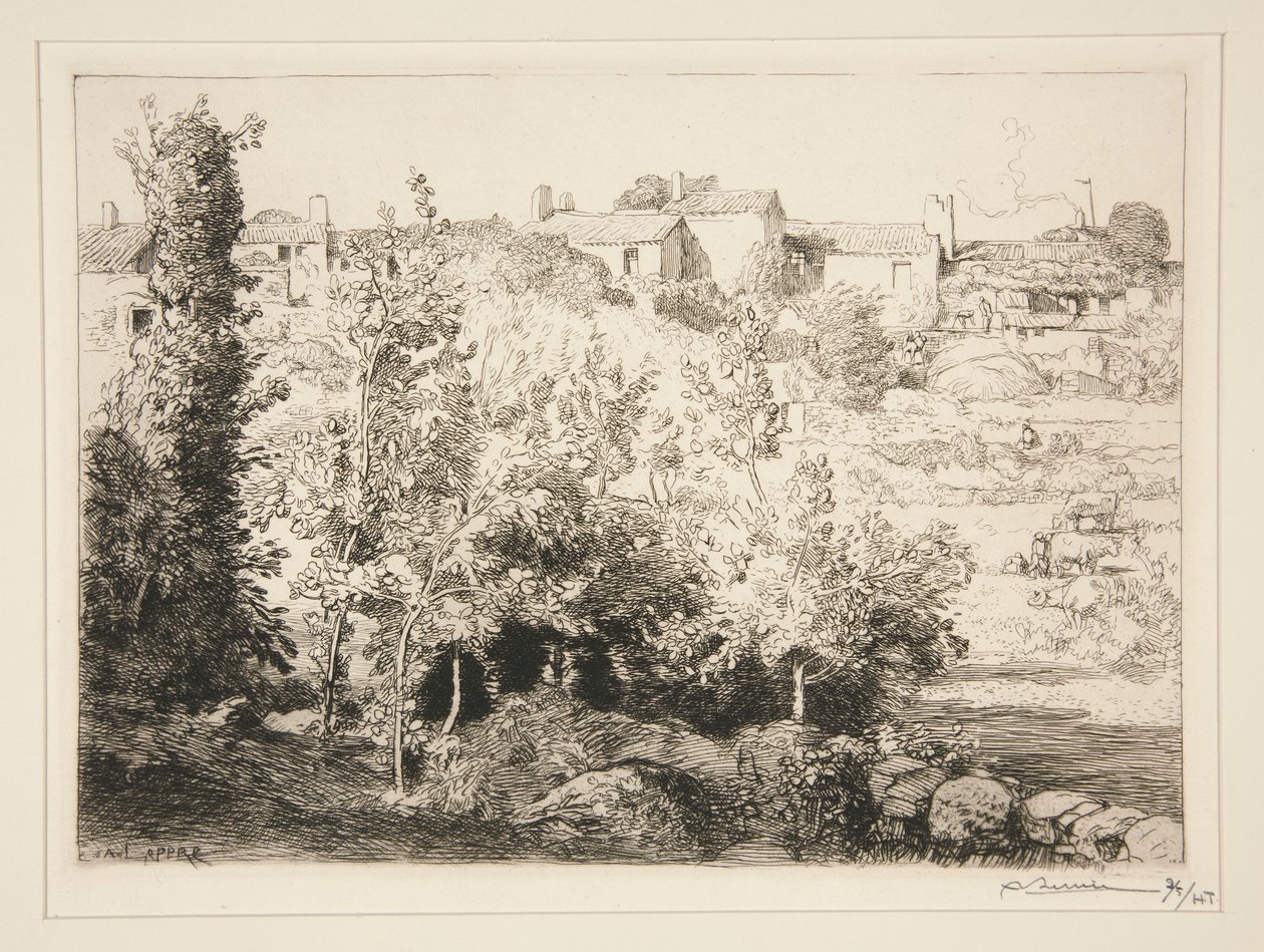 Landsbyen La Meule (øya av Auguste Lepere