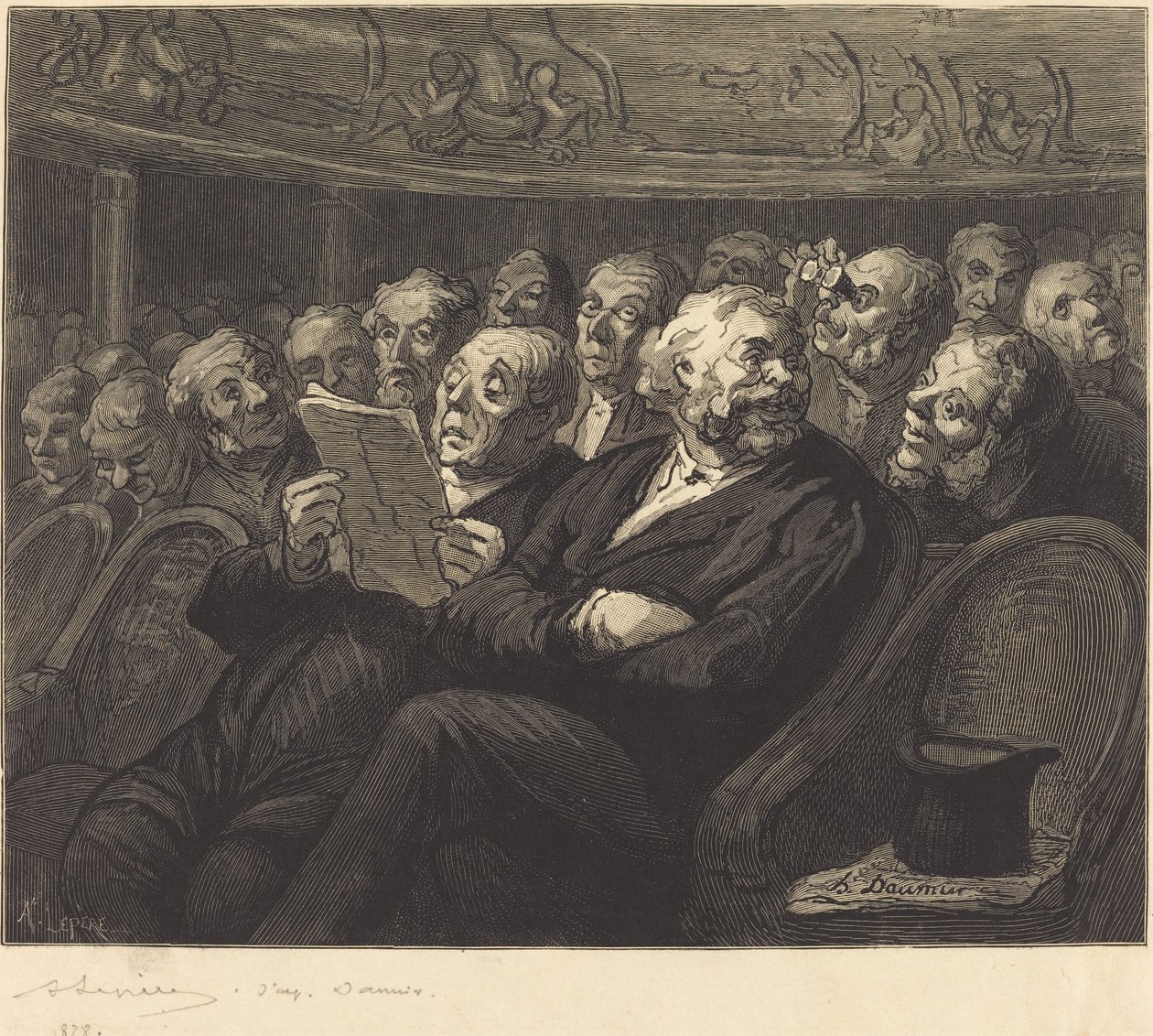 Orkestersetene, 1878. av Auguste Lepere