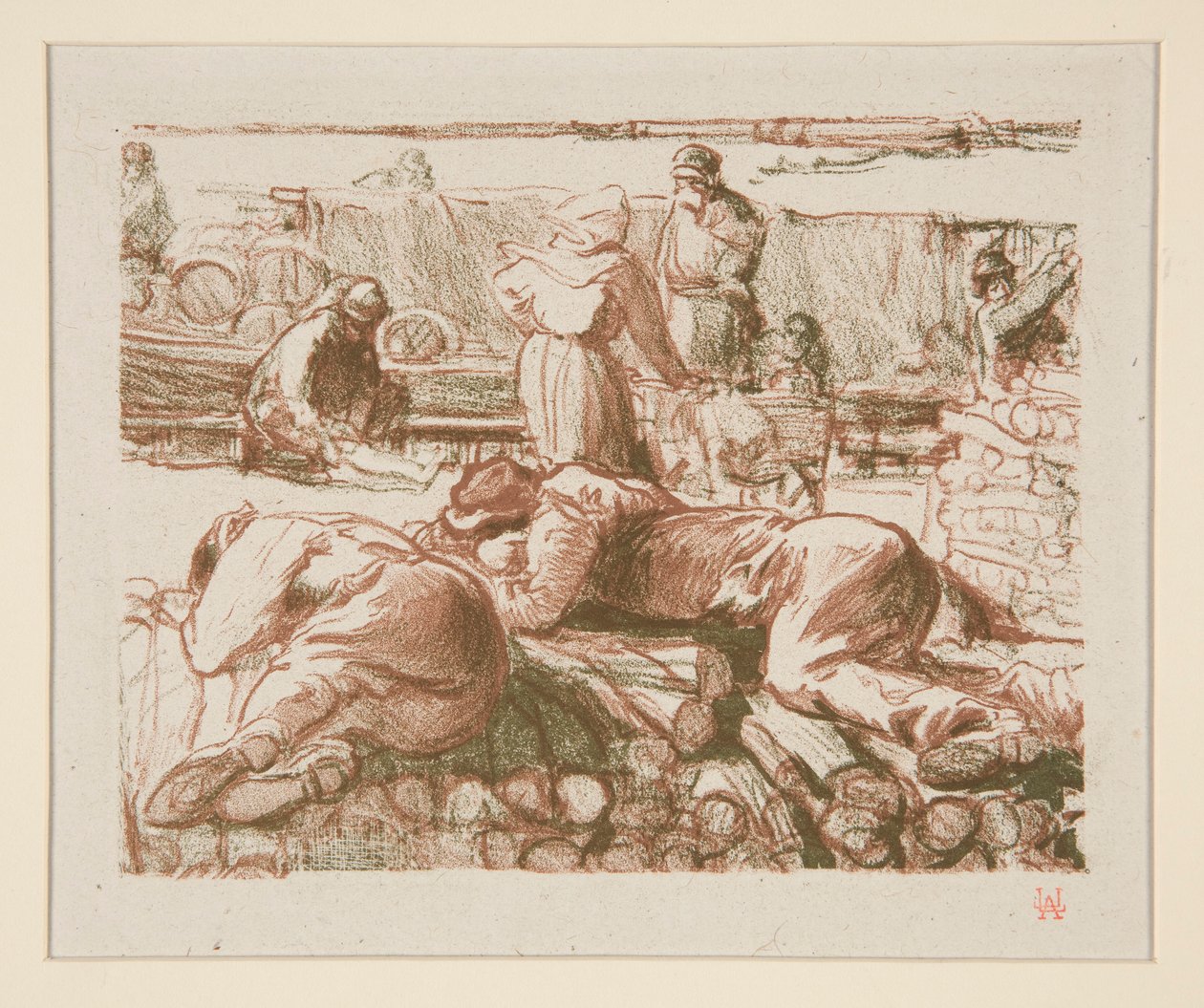 Ouvriers (arbeidere) av Auguste Lepere