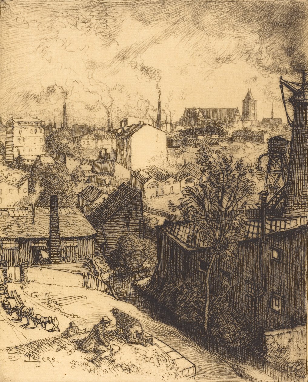 Suvenir fra St. Denis Suvenir fra Saint-Denis. av Auguste Lepere