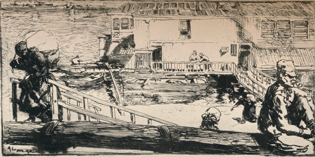 Vaskebåt, 1915 av Auguste Louis Lepère