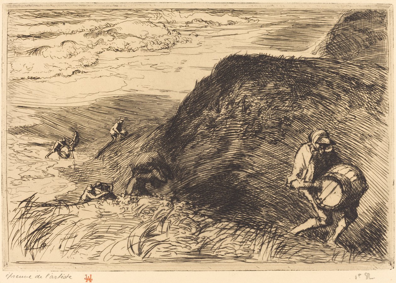 Wreckers, Saint-Jean-de-Monts (Vrakplyndrere, Saint-Jean-de-Monts) av Auguste Lepere