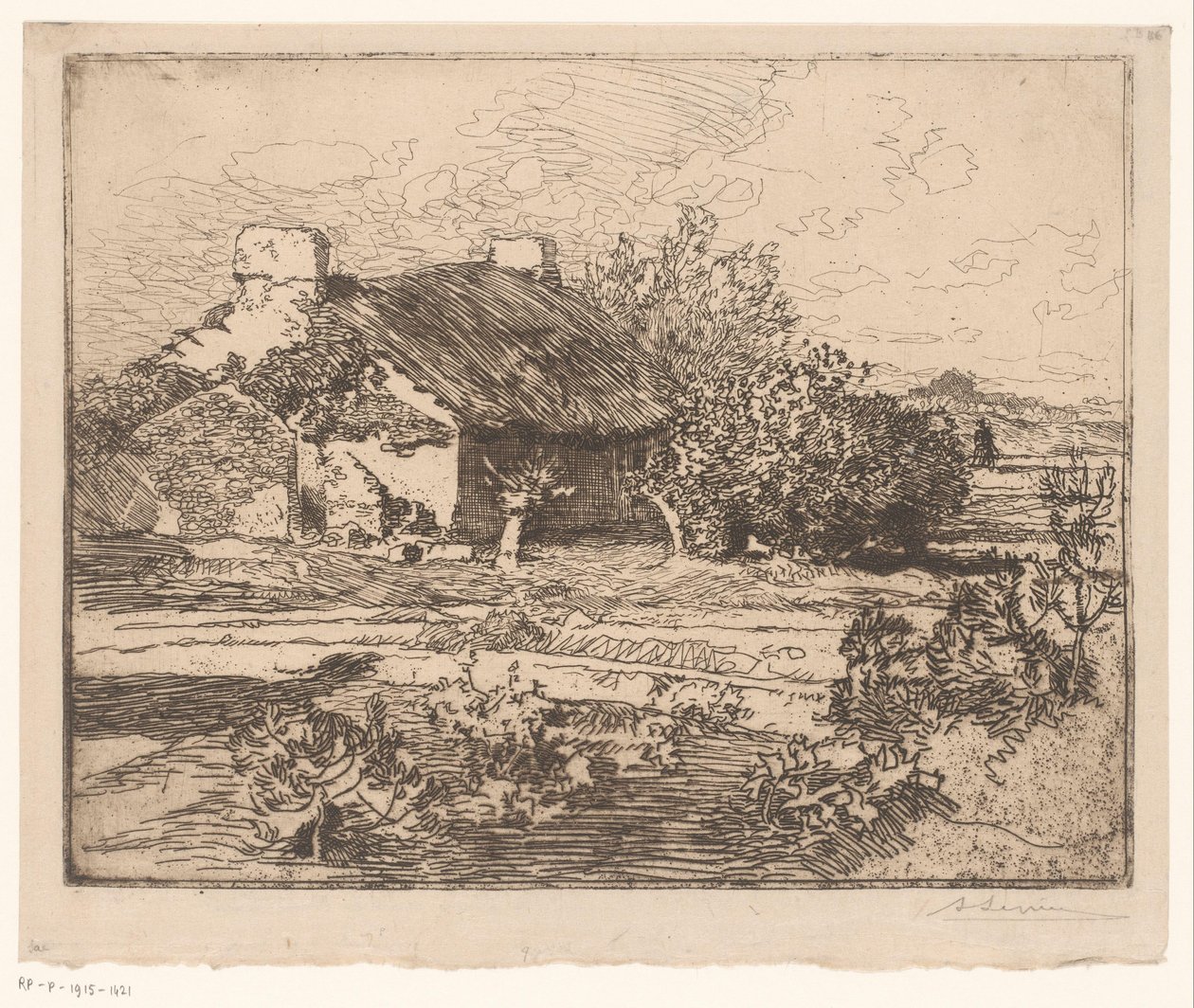 Gård av Auguste Lepère (signed by artist)