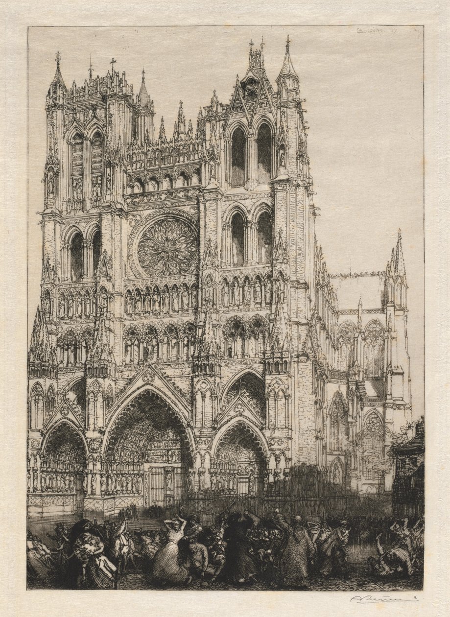 Amiens katedral, inventardag av Auguste Louis Lepère