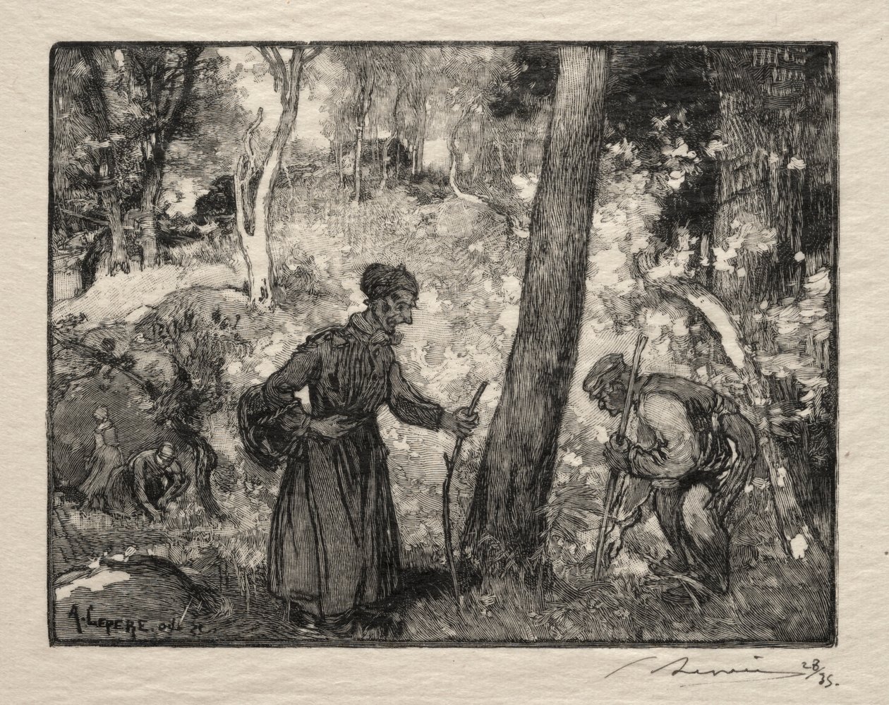 Au Rocher Bernard. av Auguste Louis Lepère