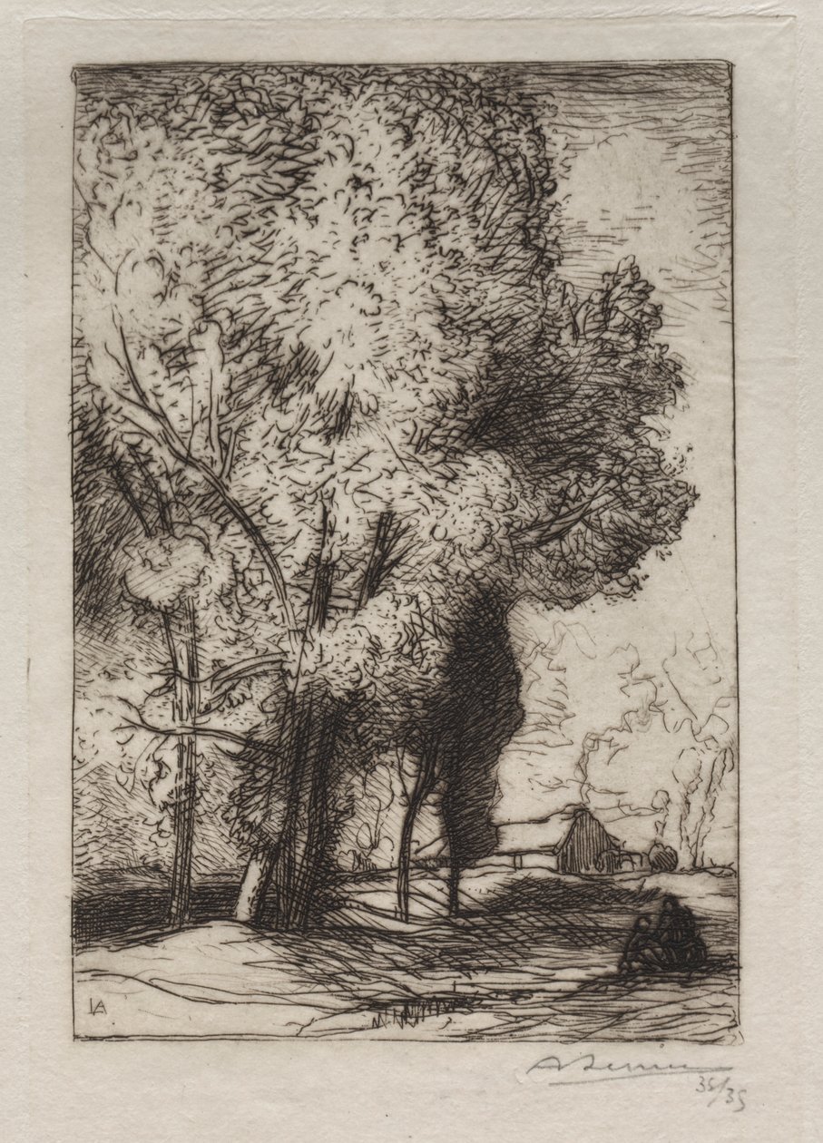 Bourrine i poplene av Auguste Louis Lepère