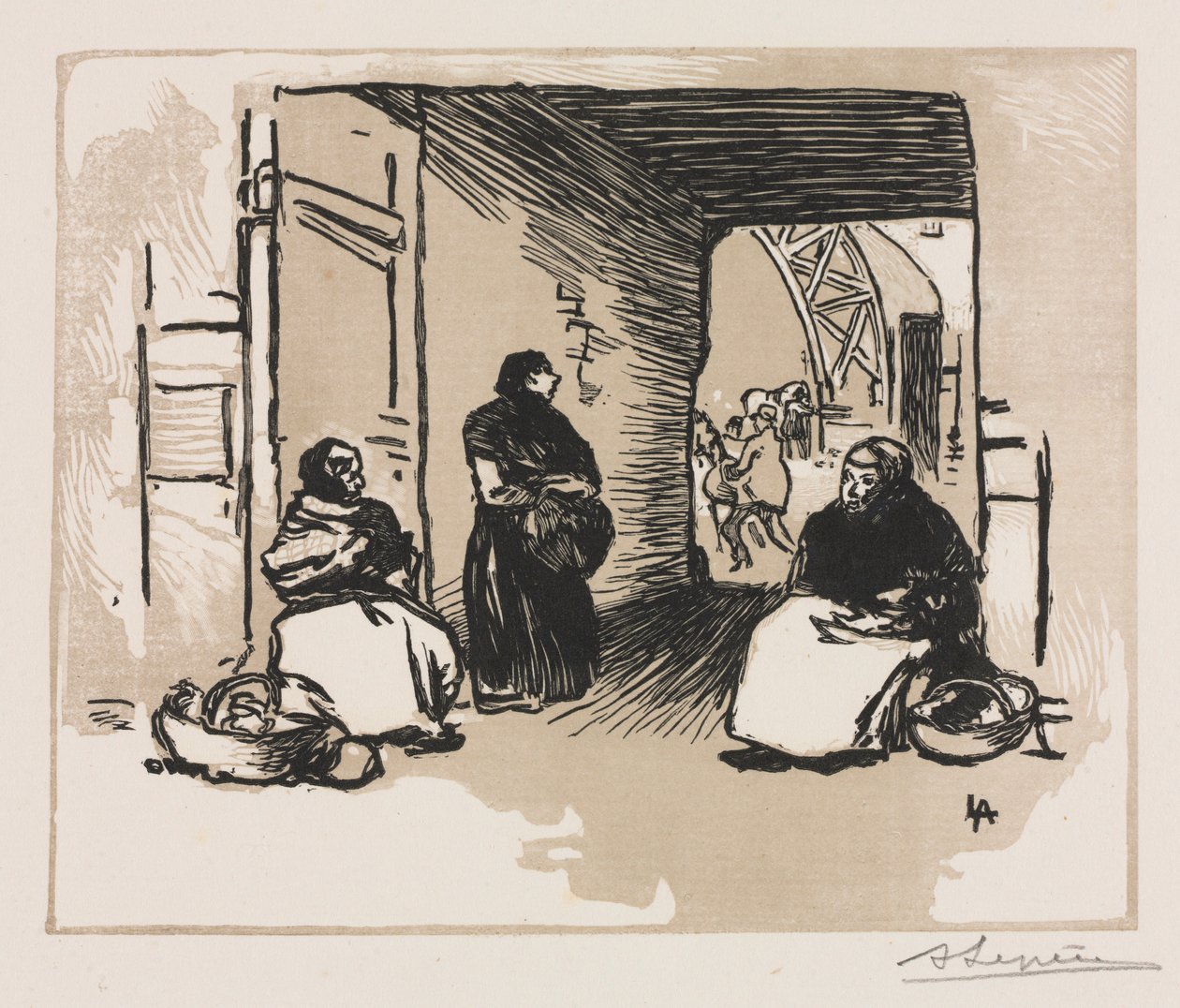 Brødselgere, 1889. av Auguste Louis Lepère