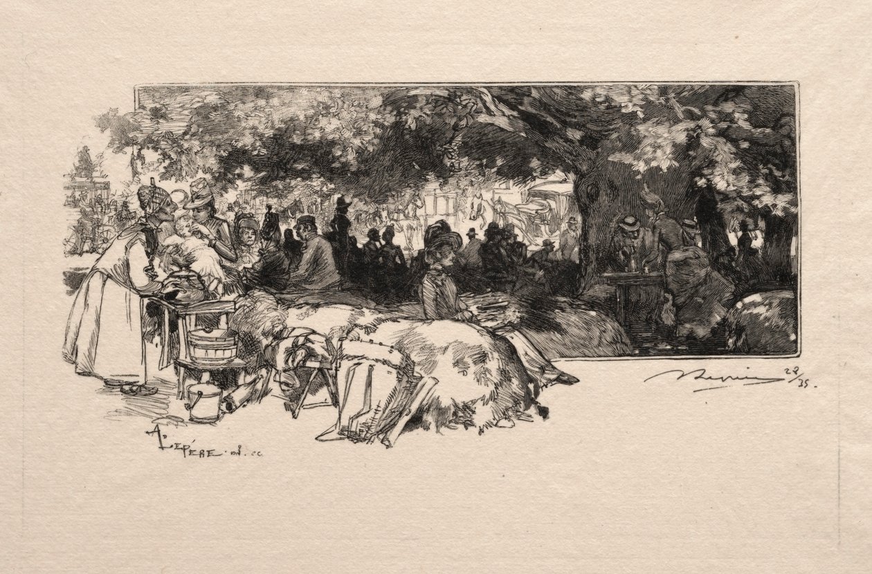 Kantine i Mere Pichard, 1888. av Auguste Louis Lepère