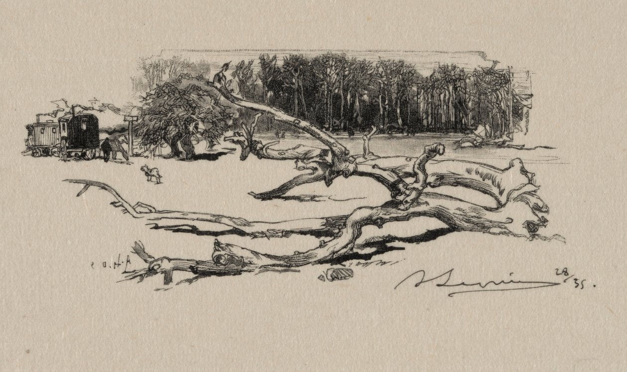 Carrefour de lEpine, 1887. av Auguste Louis Lepère