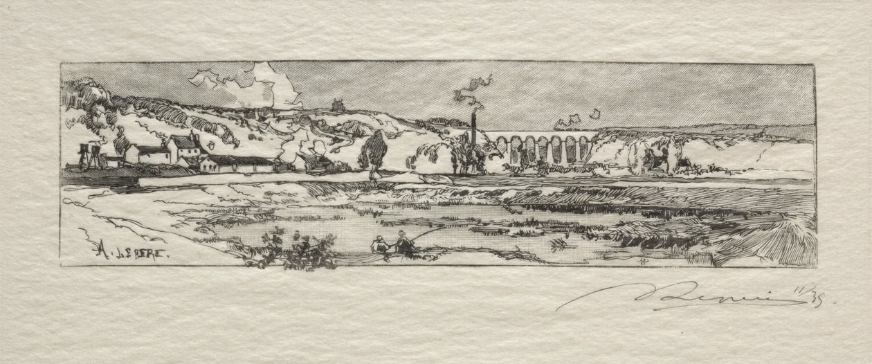 Dam av Issy les Moulineaux av Auguste Louis Lepère