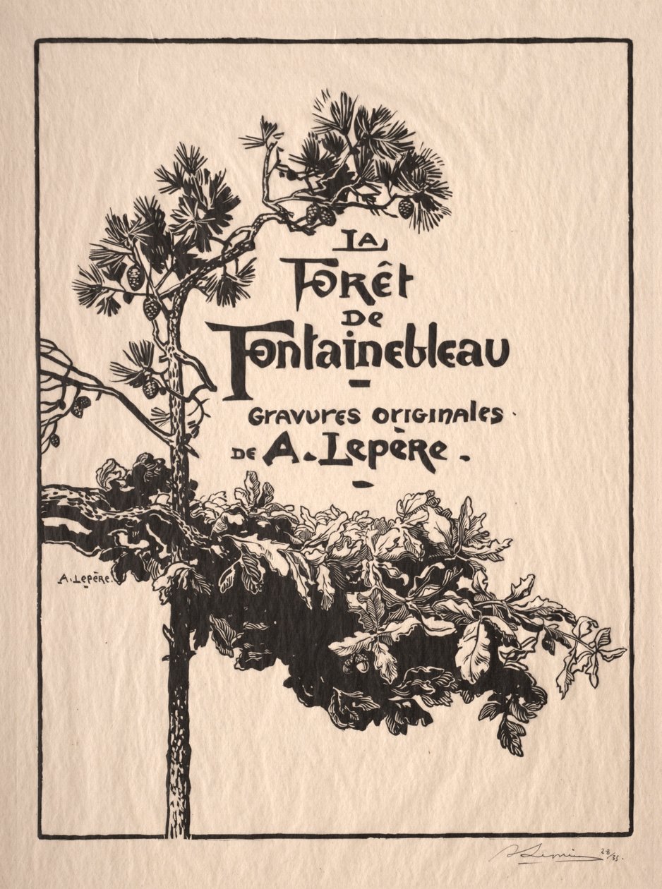 Fontainebleau: Frontispice . av Auguste Louis Lepère