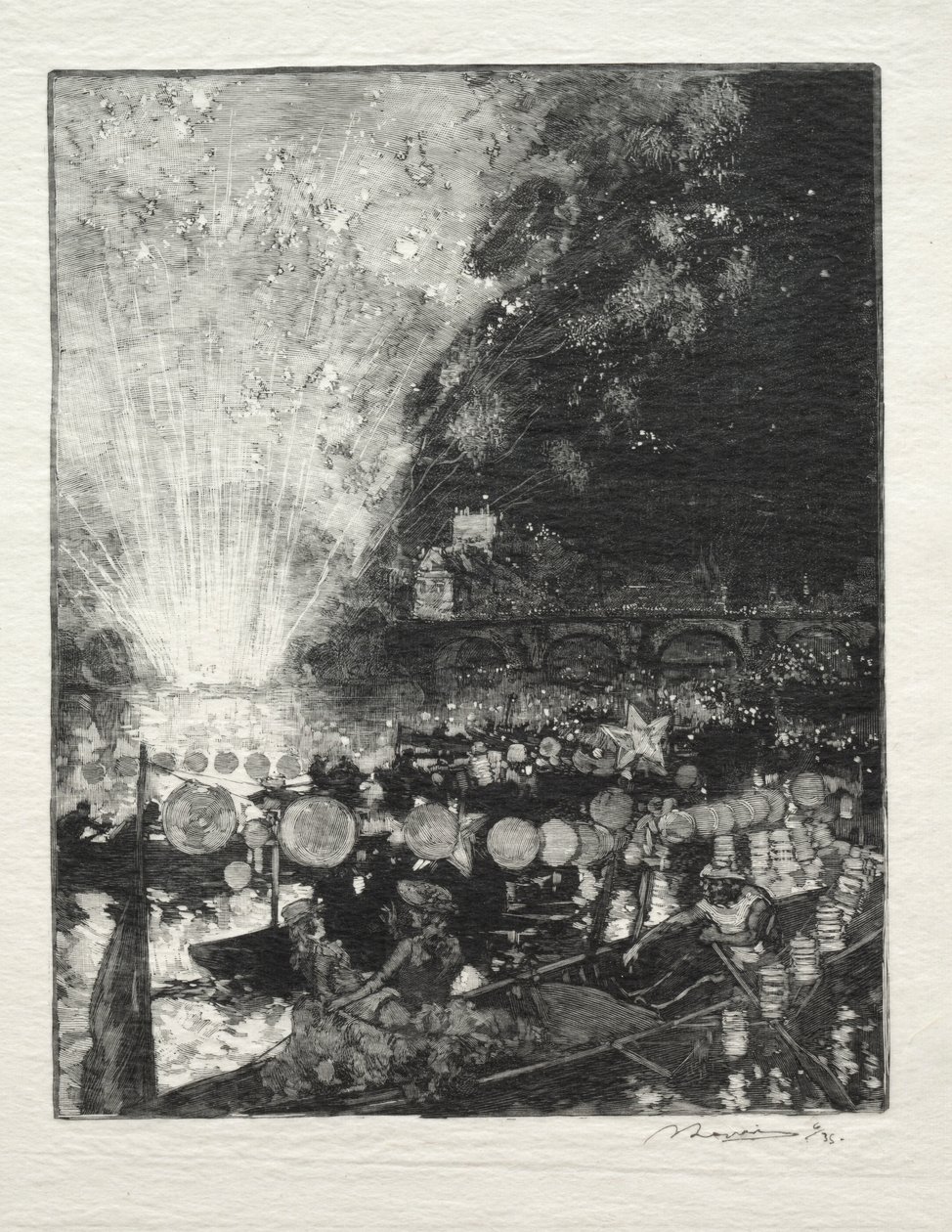 Venetiansk parti av Auguste Louis Lepère