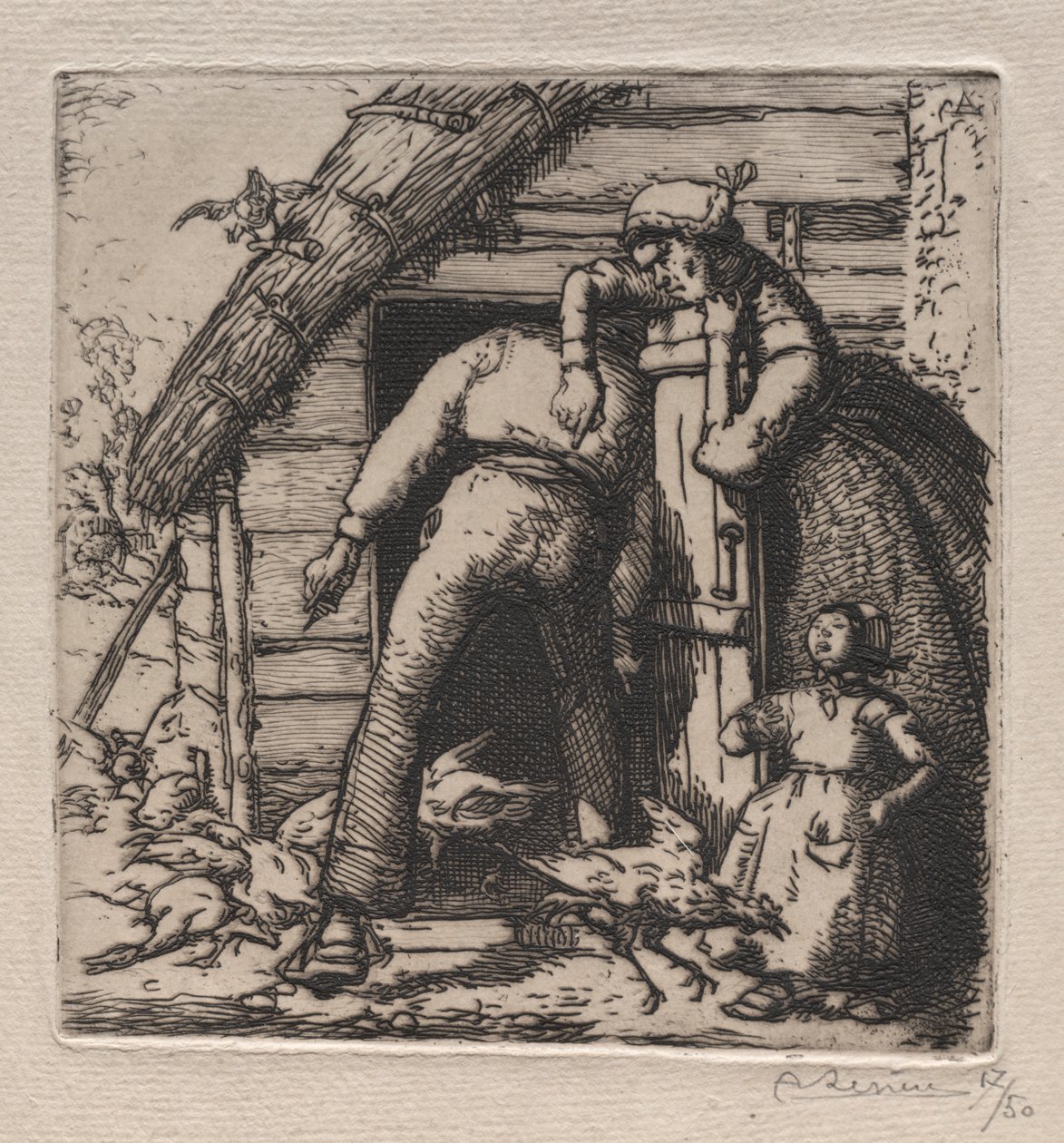 Kyllinghuset fanger den største av Auguste Louis Lepère
