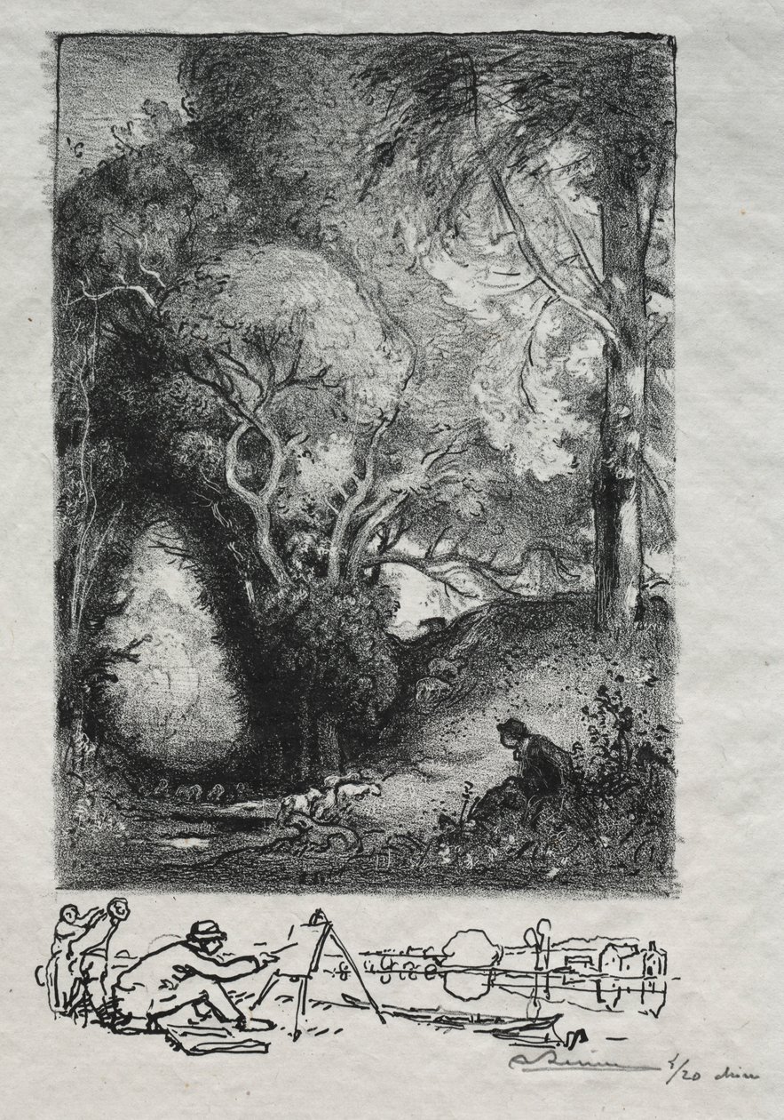 La Ravine i juni 1913. av Auguste Louis Lepère
