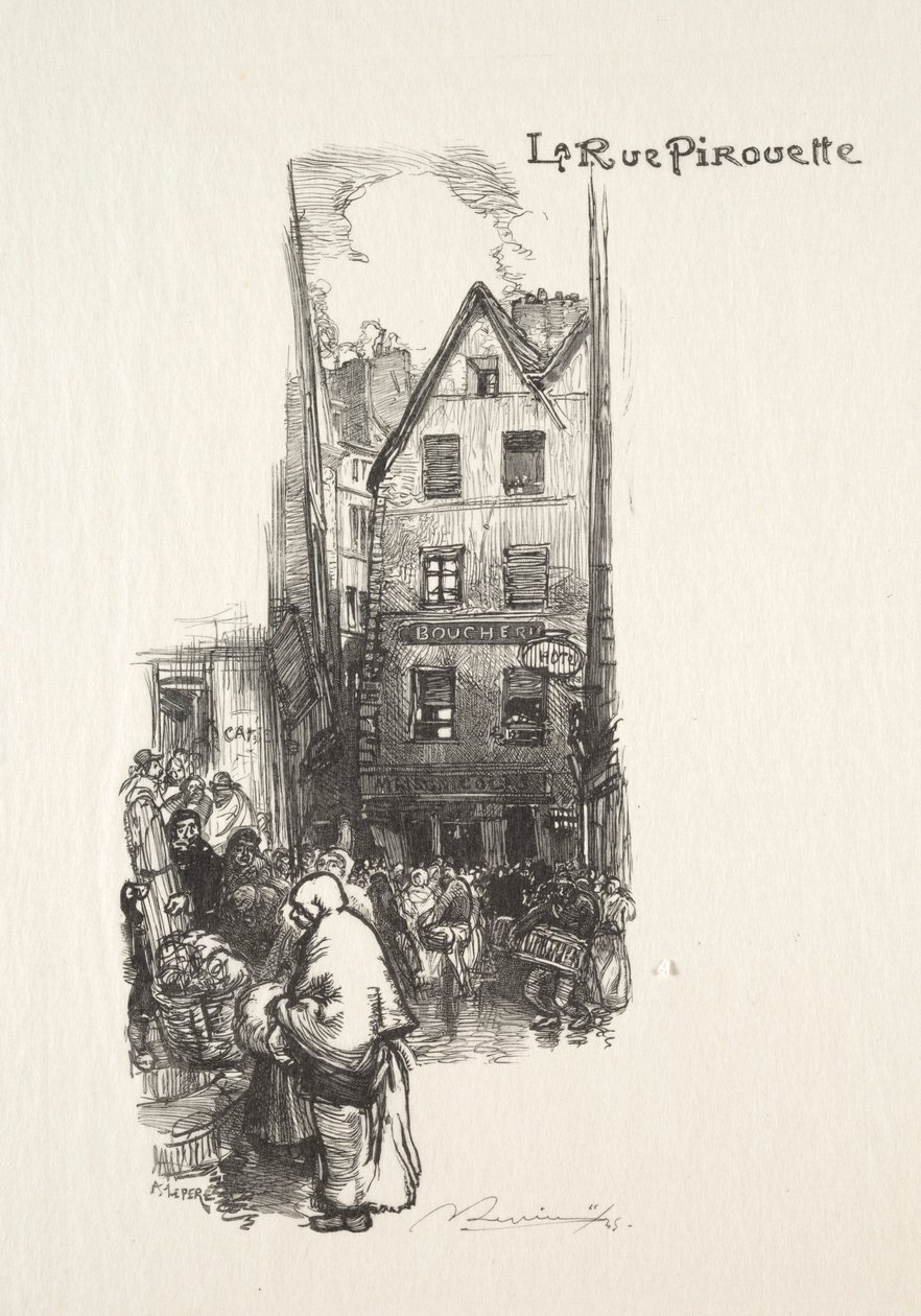 Rue Pirouette. av Auguste Louis Lepère