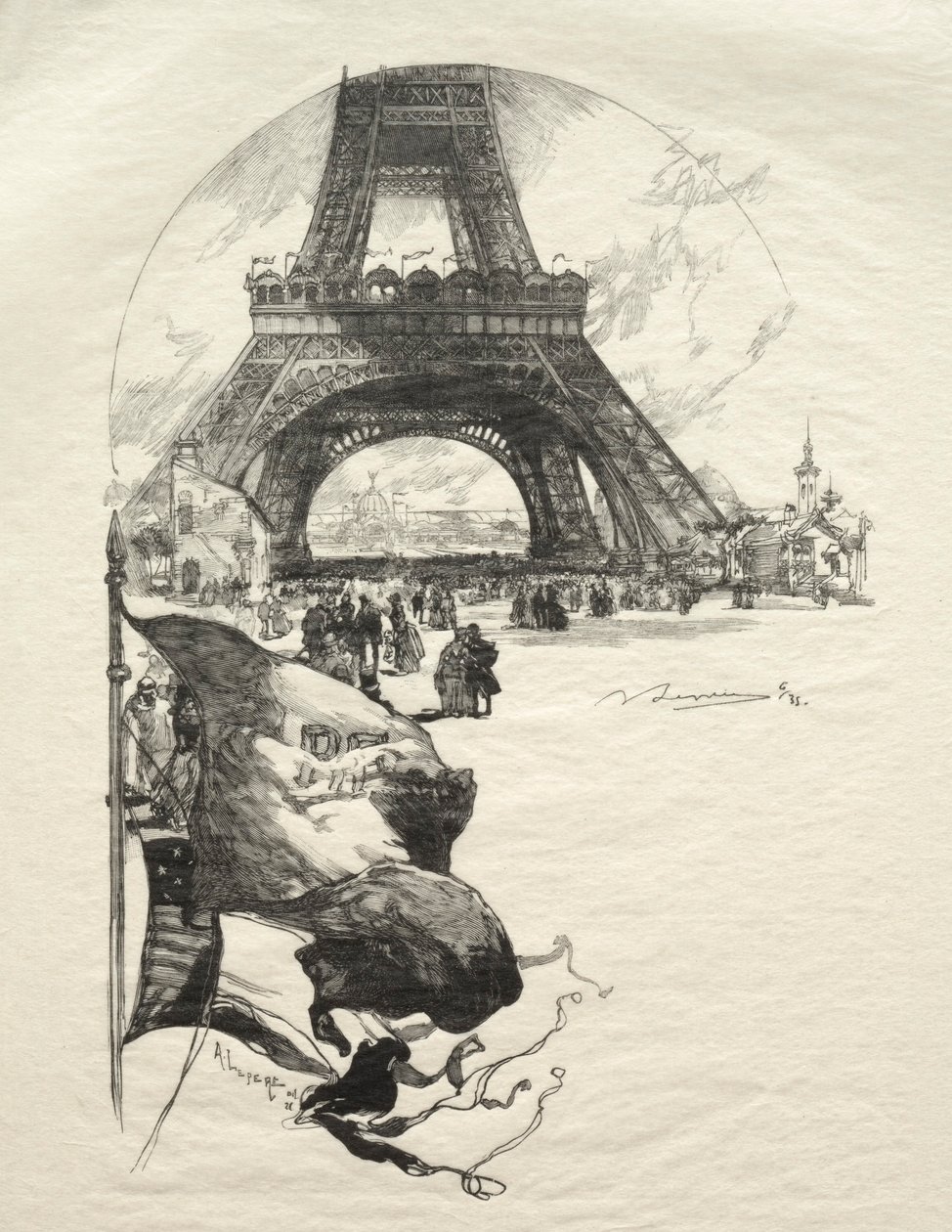 Eiffeltårnet. av Auguste Louis Lepère