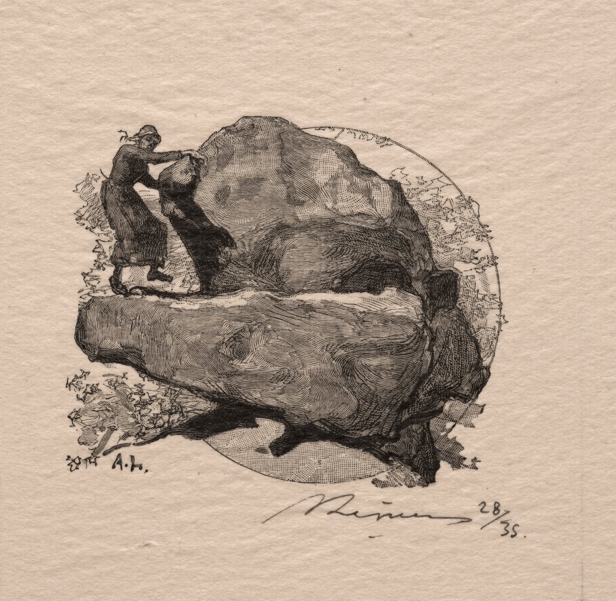 Den rystende steinen av Auguste Louis Lepère
