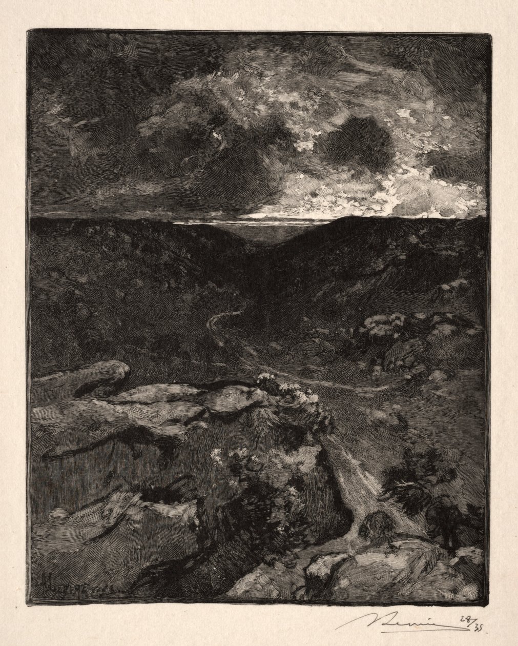 Franchard-dalen. av Auguste Louis Lepère