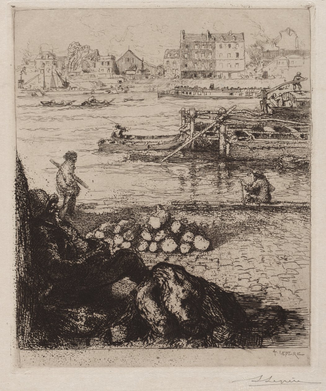 The Longshoreman: Quai de la Gare av Auguste Louis Lepère