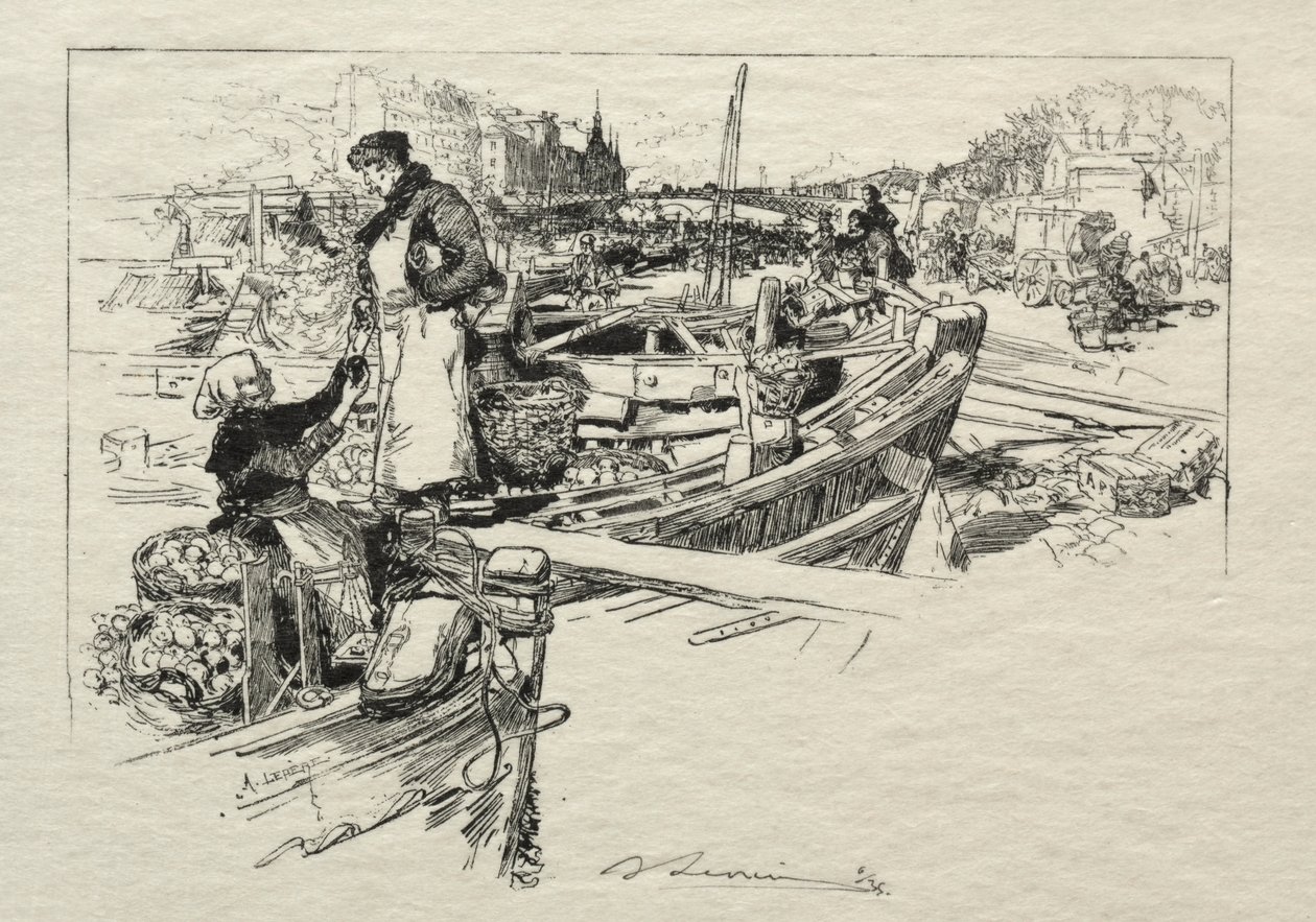 Eplemarkedet, nr. 1. av Auguste Louis Lepère