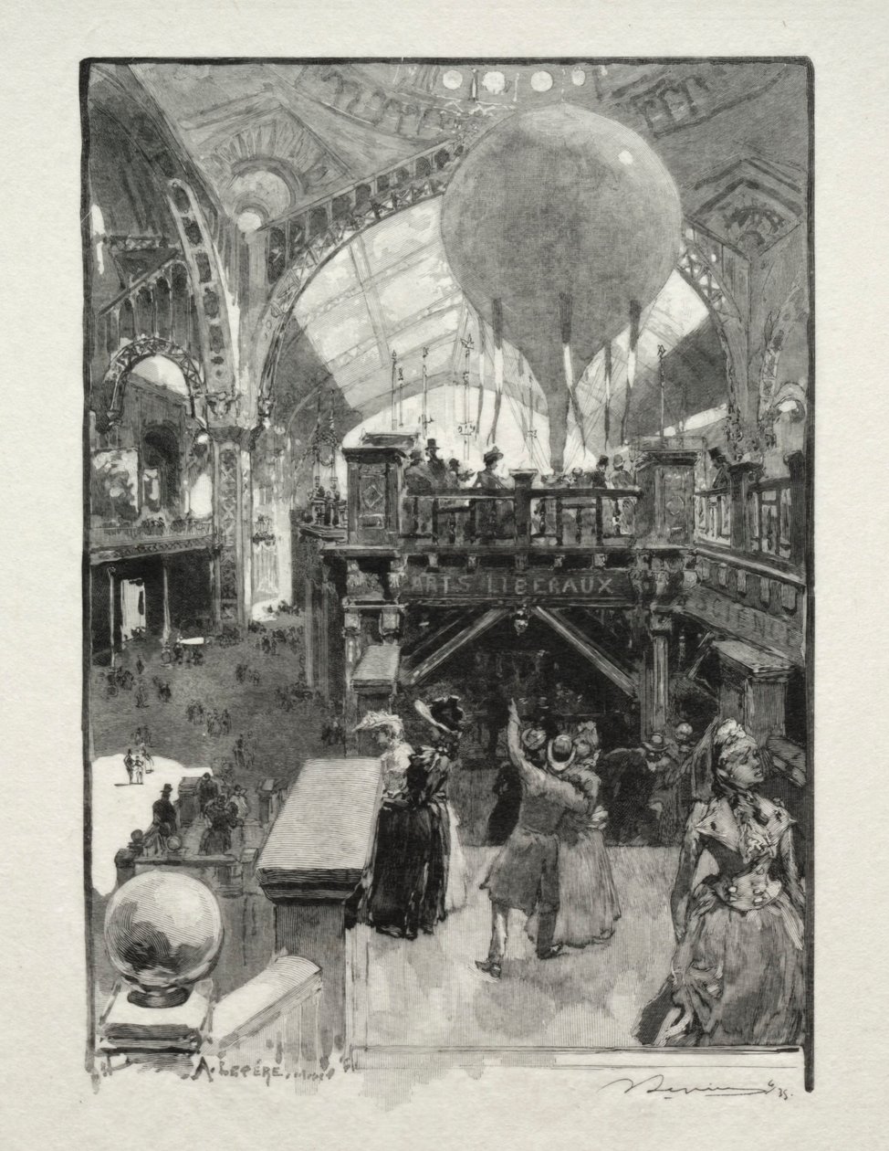 Palace of Liberal Arts, interiør. av Auguste Louis Lepère