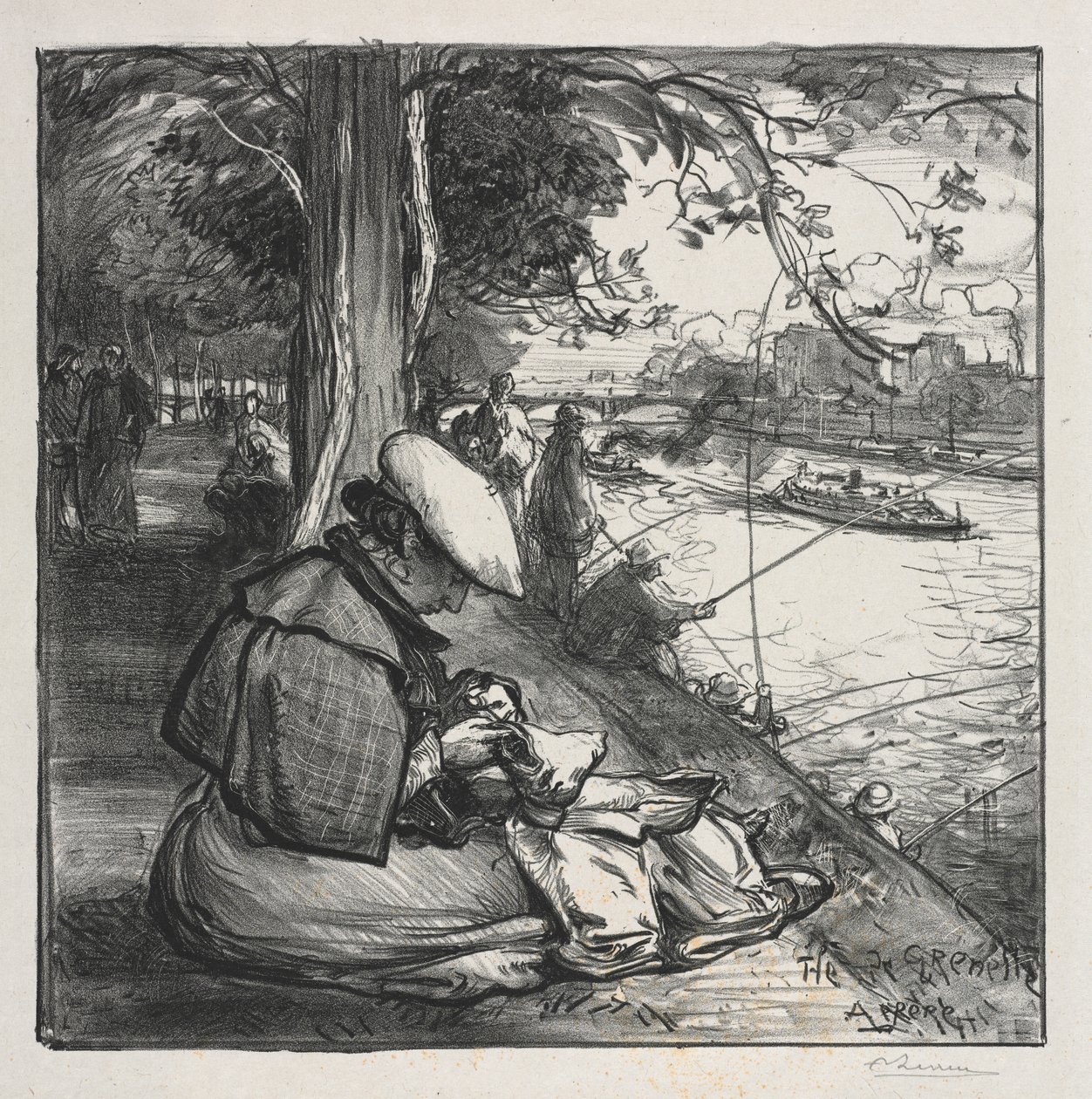 Grenelle Island av Auguste Louis Lepère