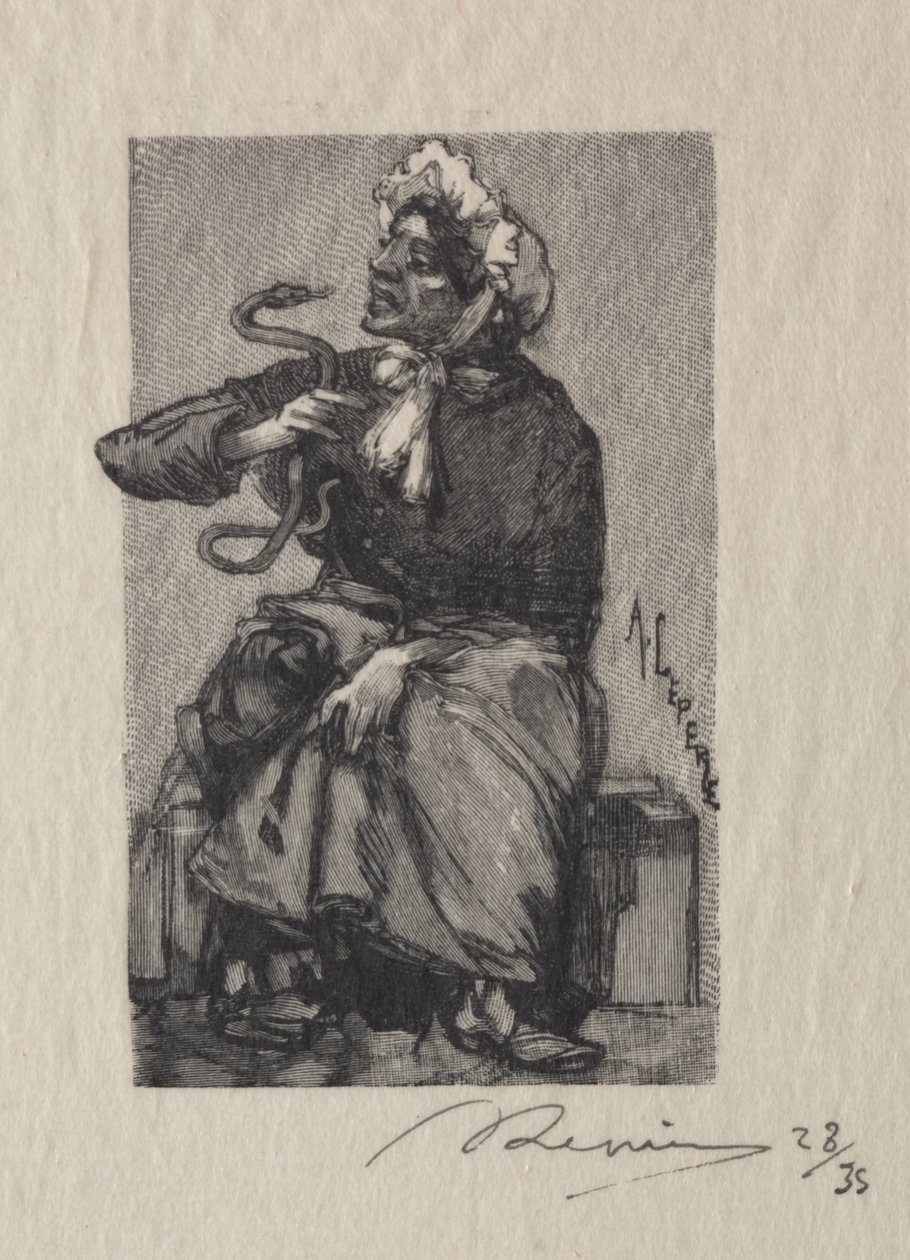 Merchant of Snakes av Auguste Louis Lepère