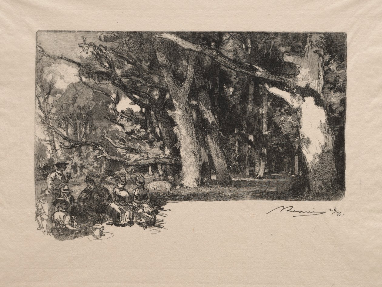 Middag i skogen. av Auguste Louis Lepère
