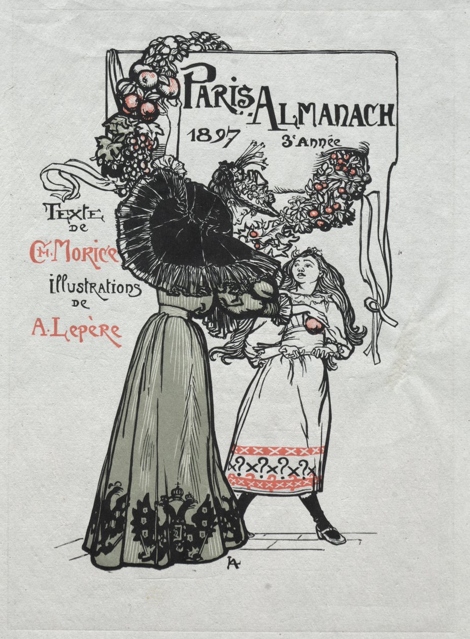 Paris Almanac, 1897: Omslag av Auguste Louis Lepère