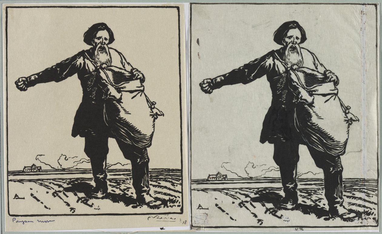 russisk bonde av Auguste Louis Lepère