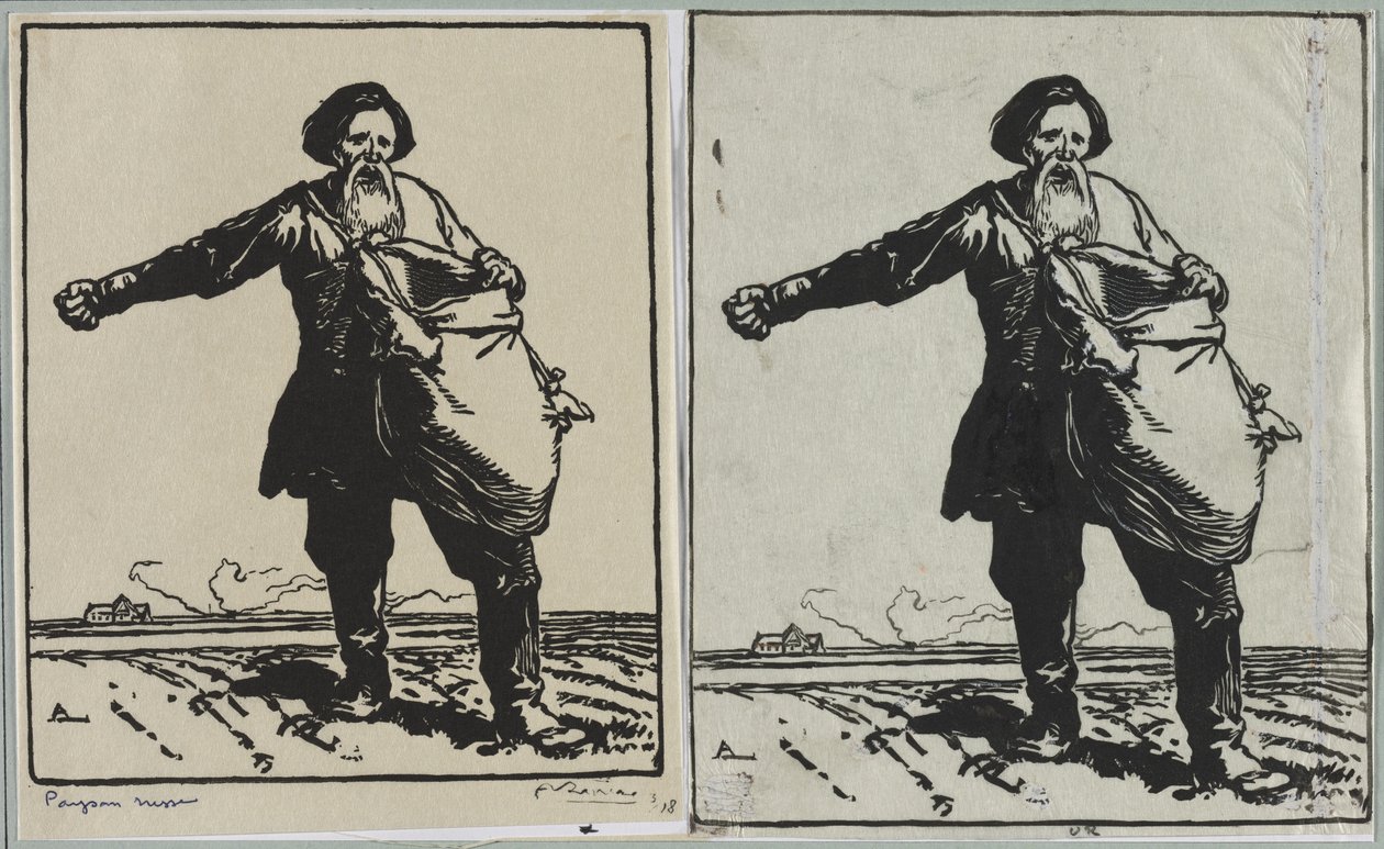 Russisk bonde, 1914. av Auguste Louis Lepère