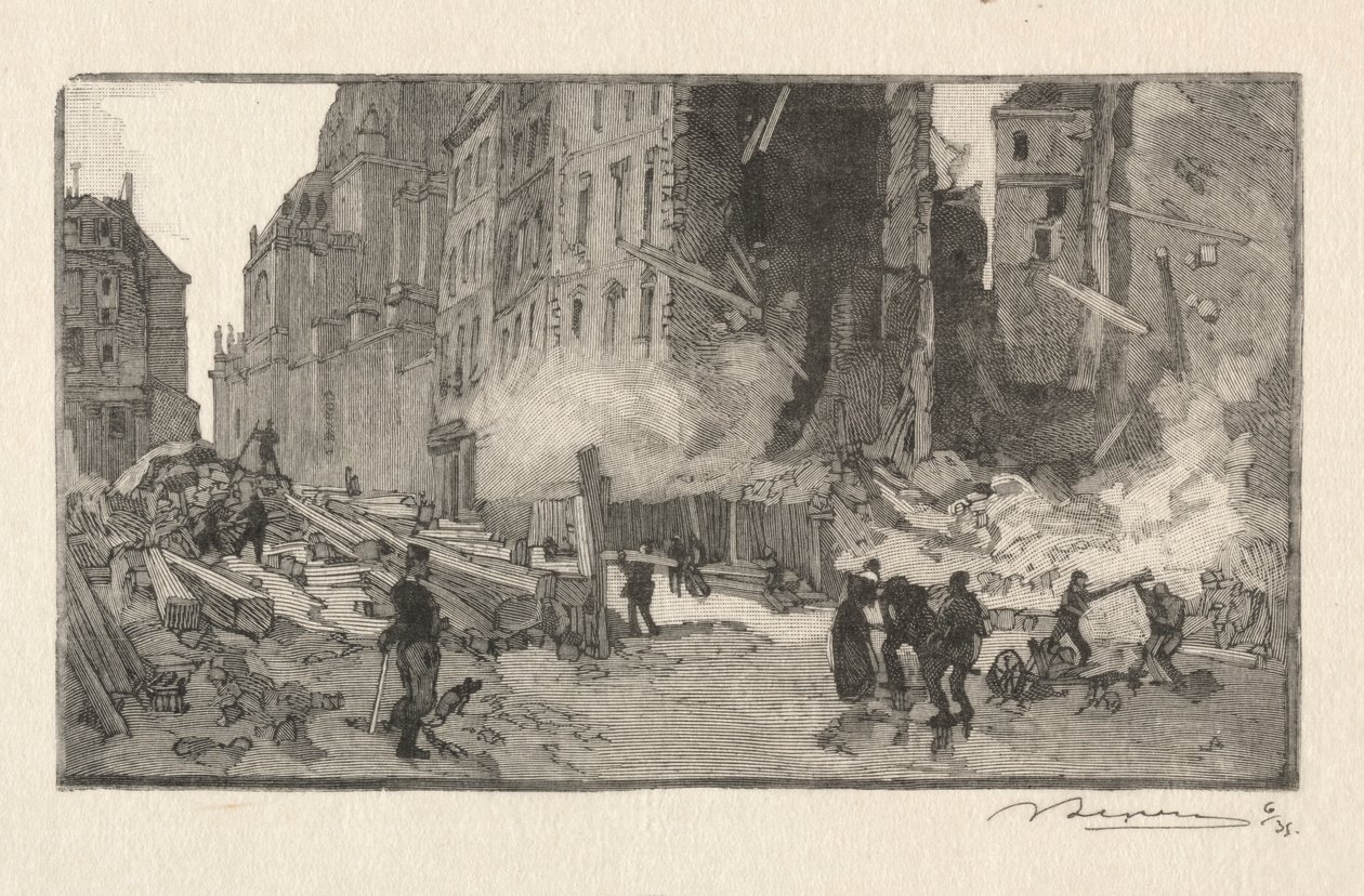 Place Gerson og Rue Restot av Auguste Louis Lepère