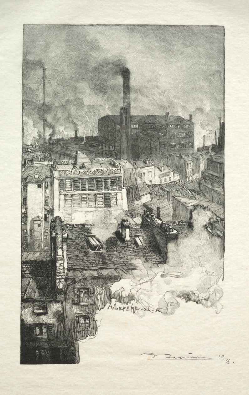 Gobelins-distriktet av Auguste Louis Lepère