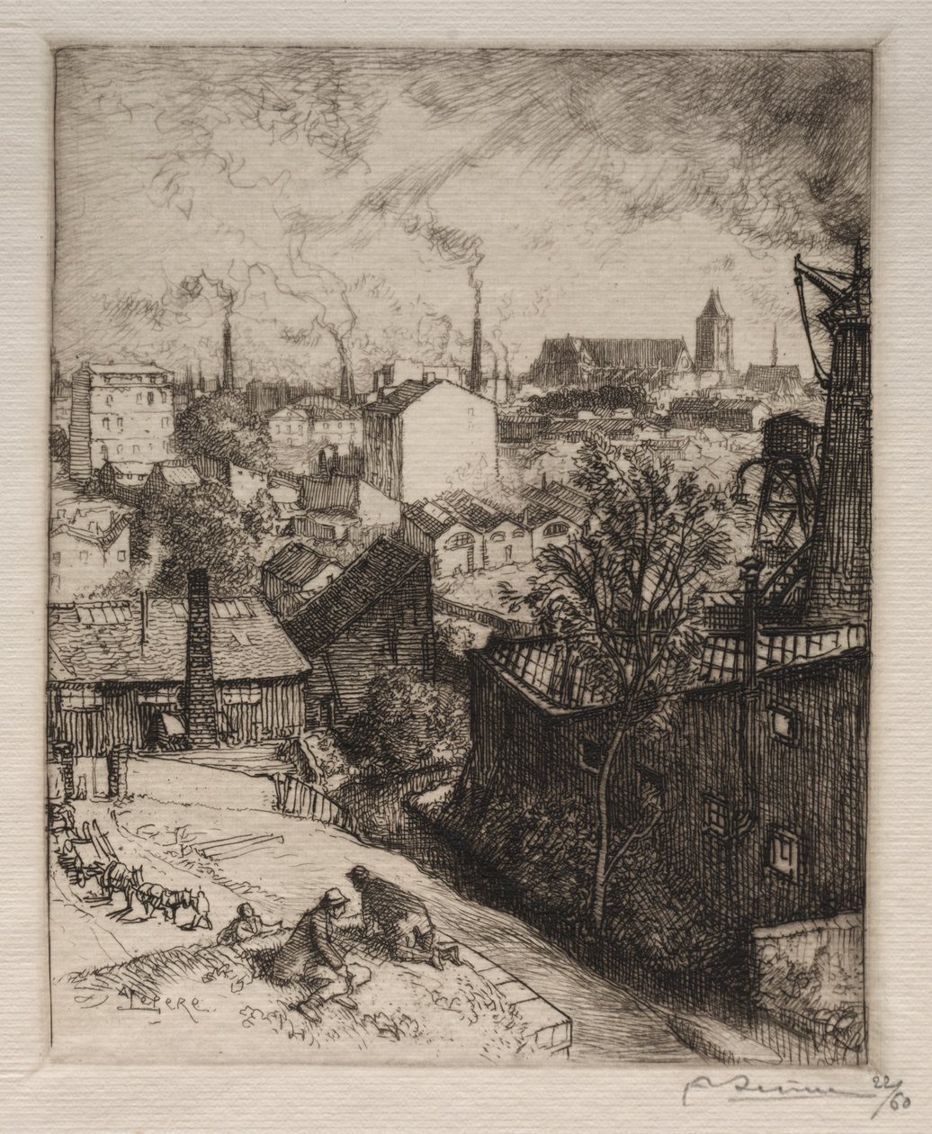 Suvenir fra St. Denis, 1913. av Auguste Louis Lepère