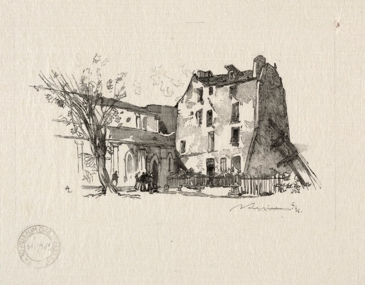 St. Julien den fattige: Presbyteriet. av Auguste Louis Lepère
