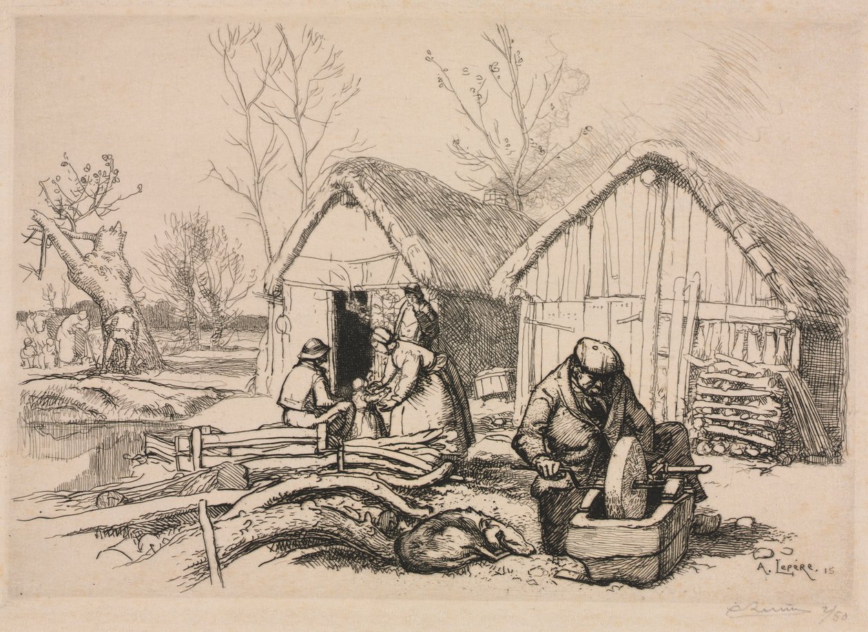 Vedhoggerens hus (Vendée) av Auguste Louis Lepère