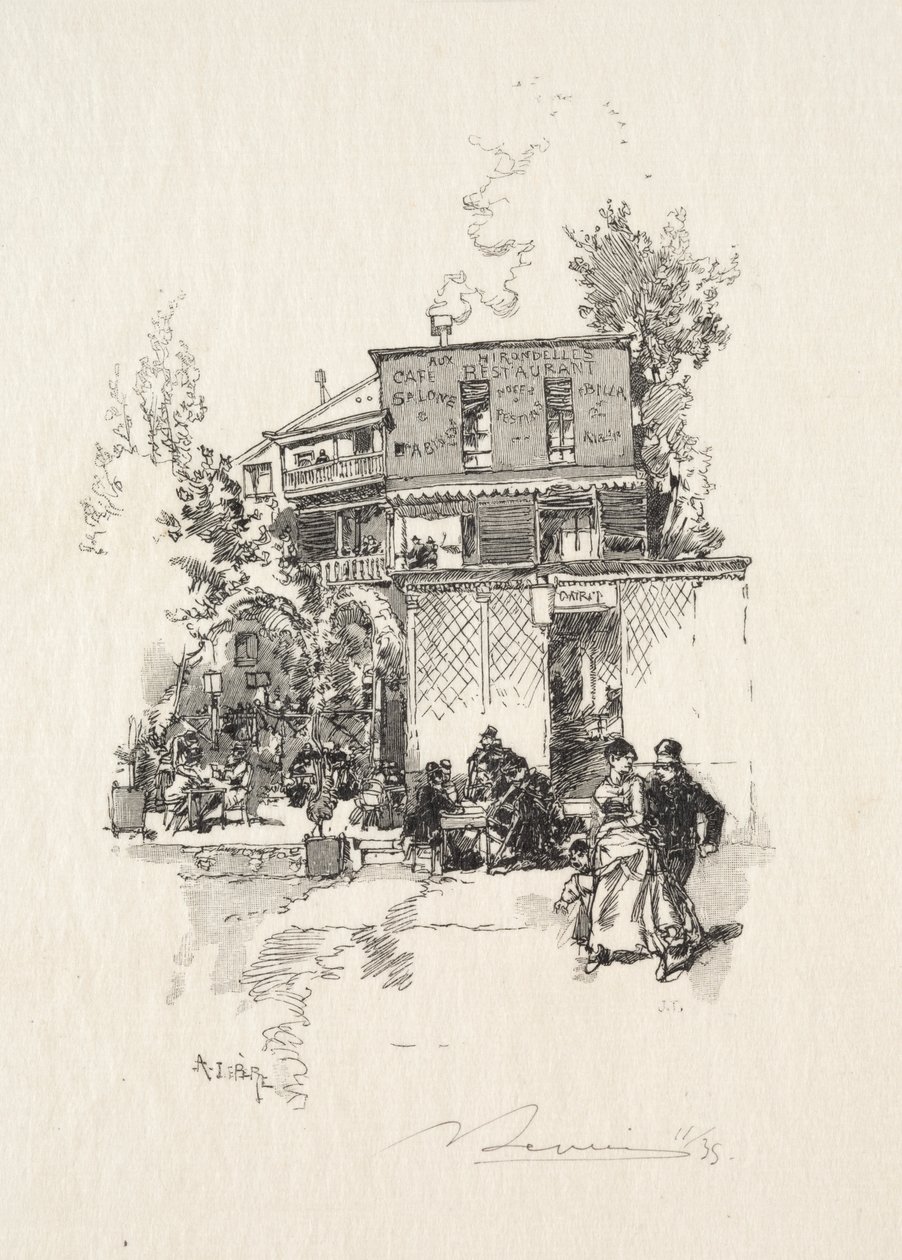 En Guinguette av Auguste Louis Lepère
