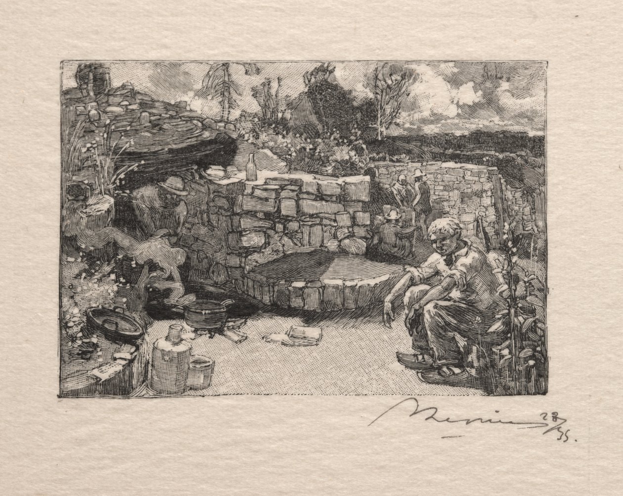 En steinbruddshytte av Auguste Louis Lepère